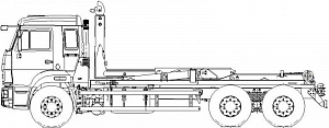 Автомобиль 658607-2030-09 c крюковым погрузчиком