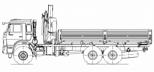 Бортовой автомобиль 65861-402-06 с КМУ FASSI F215A.0.22 на шасси КАМАЗ-43118