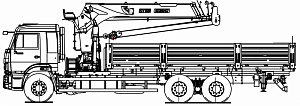 Бортовой автомобиль 6586-320-01 с КМУ PALFINGER INMAN IT-180 на шасси КАМАЗ-65117