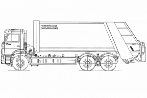 Мусоровоз с задней загрузкой МКЗ 7017 К3 (784601) HM-22