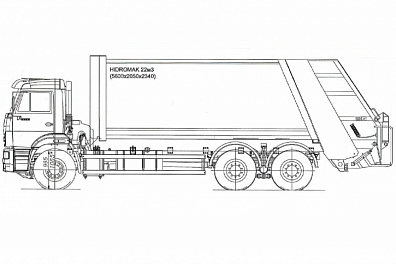 Мусоровоз с задней загрузкой МКЗ 7017 К3 (784601) HM-22