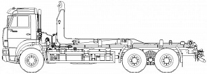 Автомобиль 658667-2032-02 c крюковым погрузчиком