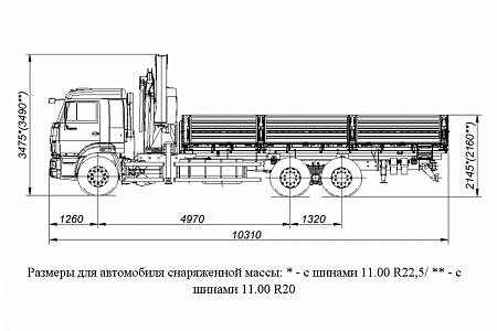 Бортовой автомобиль 6586-403-01 с КМУ FASSI F245A.0.22 на шасси КАМАЗ-65117