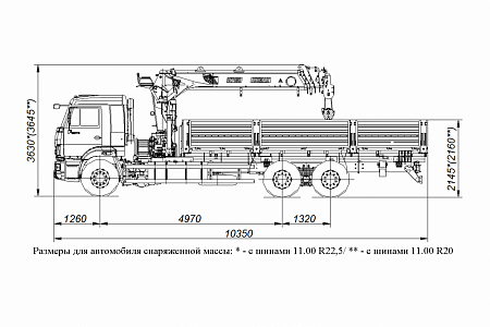 Бортовой автомобиль 6586-322-11 С КМУ PALFINGER INMAN IT 150 на шасси КАМАЗ-65117