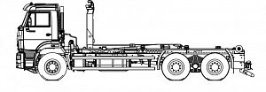 Автомобиль 658667-0030-00 с крюковым погрузчиком