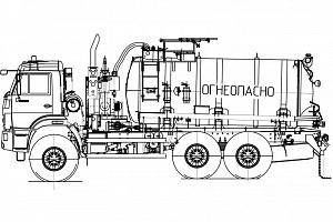 Автоцистерна АКН-10 УЗСТ 6619-С8 на базе шасси КАМАЗ-43118
