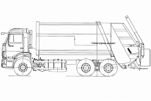 Мусоровоз с задней загрузкой МКЗ 7017 К3 (784601) HM-18