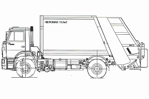 Мусоровоз с задней загрузкой МКЗ 7017 К2 (HIDROMAK SCK-16)